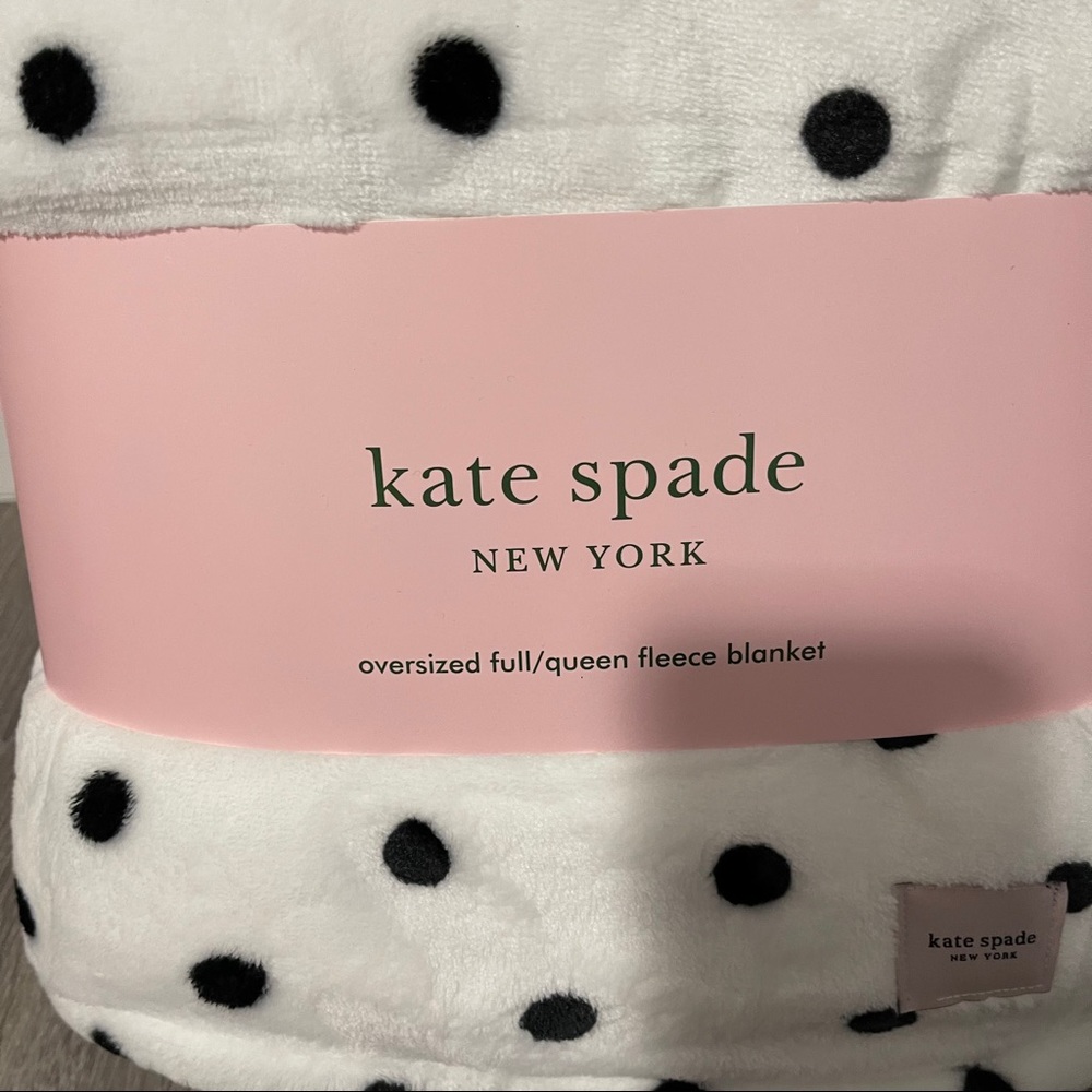 NWT KATE SPADE FULL/QUEEN FLEECE BLANKET - Picture 4 of 7